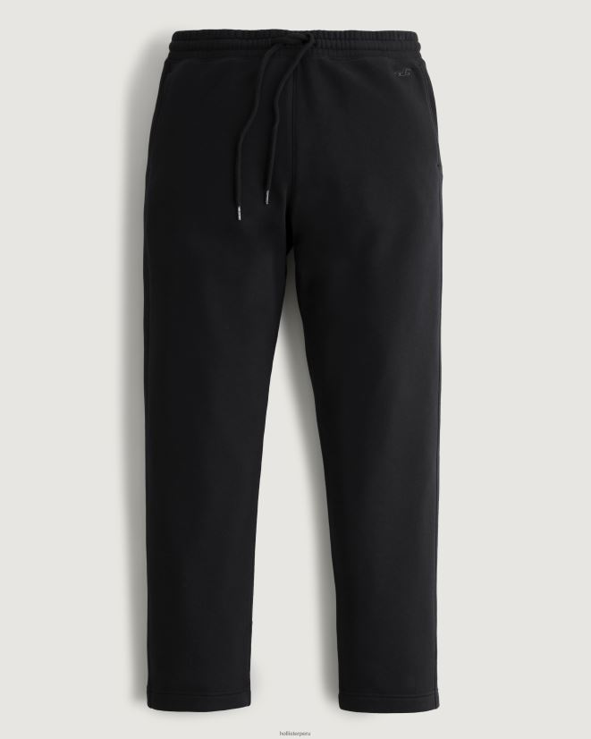 educación física Hollister pantalones de chándal rectos negro 086N621211 hombres fondos