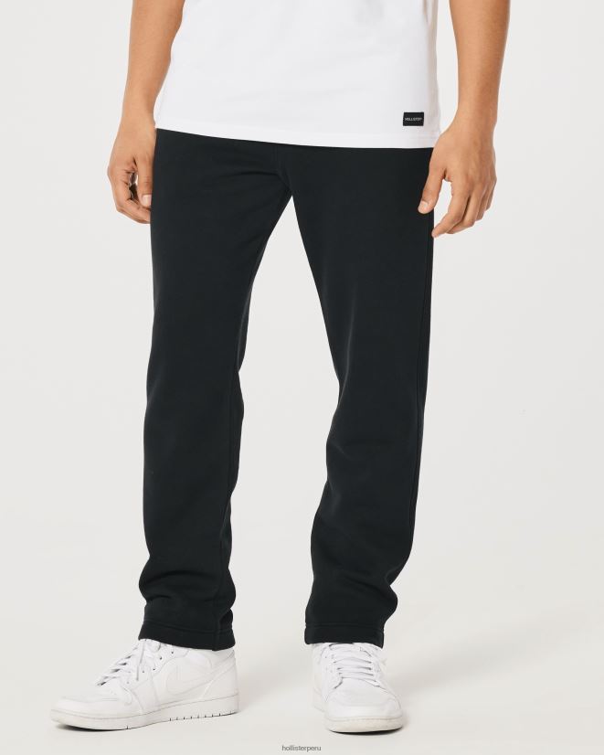 educación física Hollister pantalones de chándal rectos negro 086N621211 hombres fondos