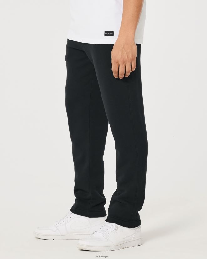 educación física Hollister pantalones de chándal rectos negro 086N621211 hombres fondos