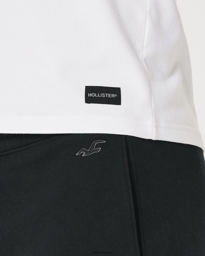 educación física Hollister pantalones de chándal rectos negro 086N621211 hombres fondos