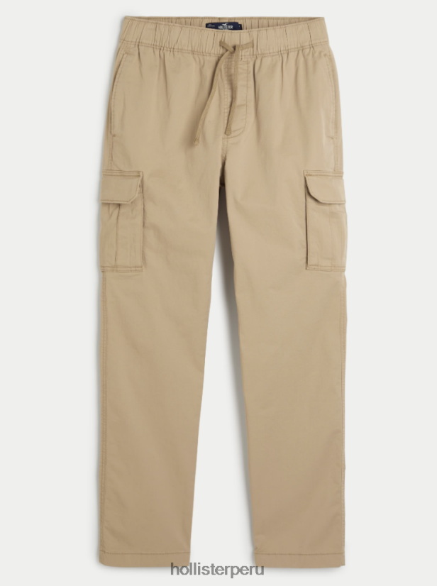 educación física Hollister pantalones cargo ajustados caqui 086N621223 hombres fondos