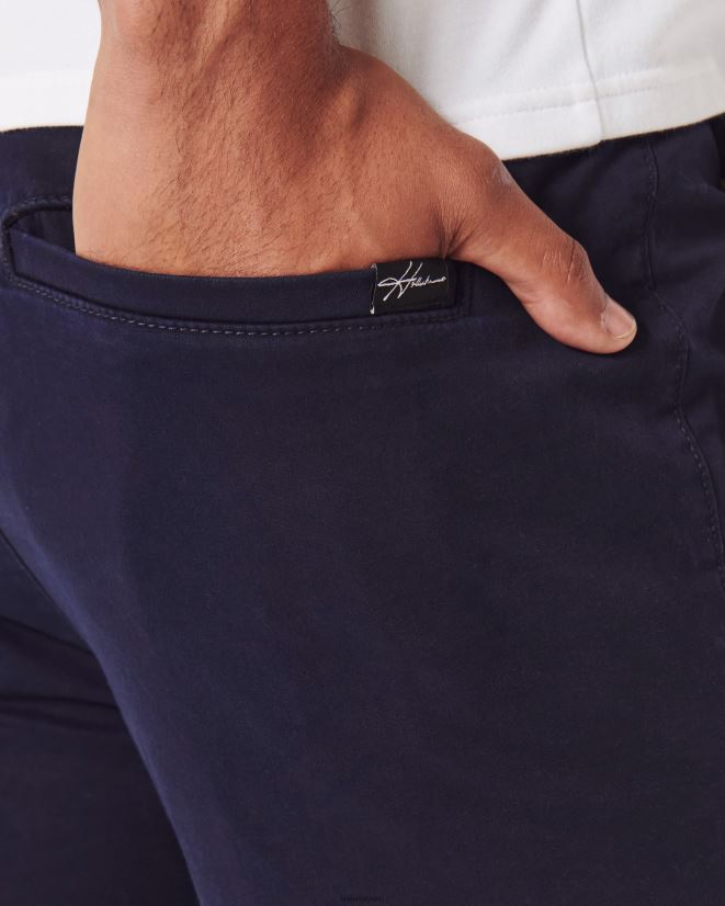 educación física Hollister pantalones chinos ajustados Armada 086N621157 hombres fondos