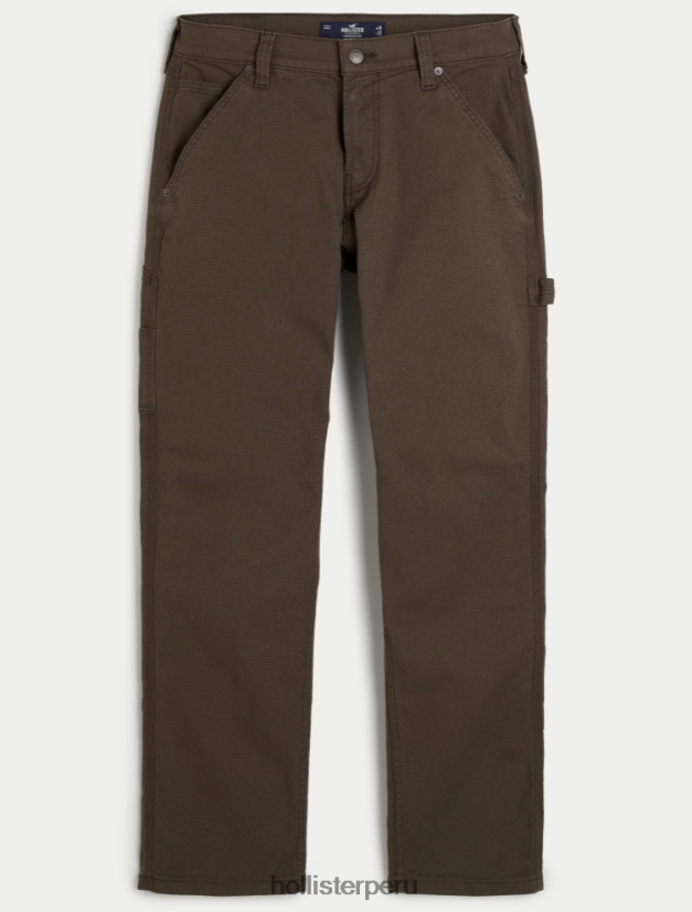 educación física Hollister pantalones rectos de carpintero marron oscuro 086N621242 hombres fondos