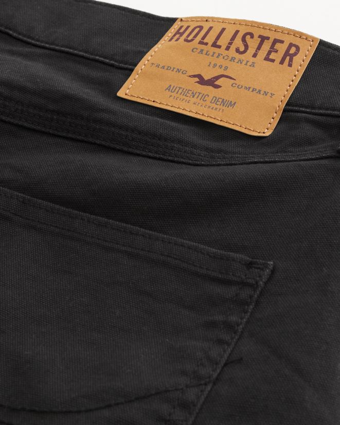 educación física Hollister pantalones rectos de carpintero negro 086N621285 hombres fondos