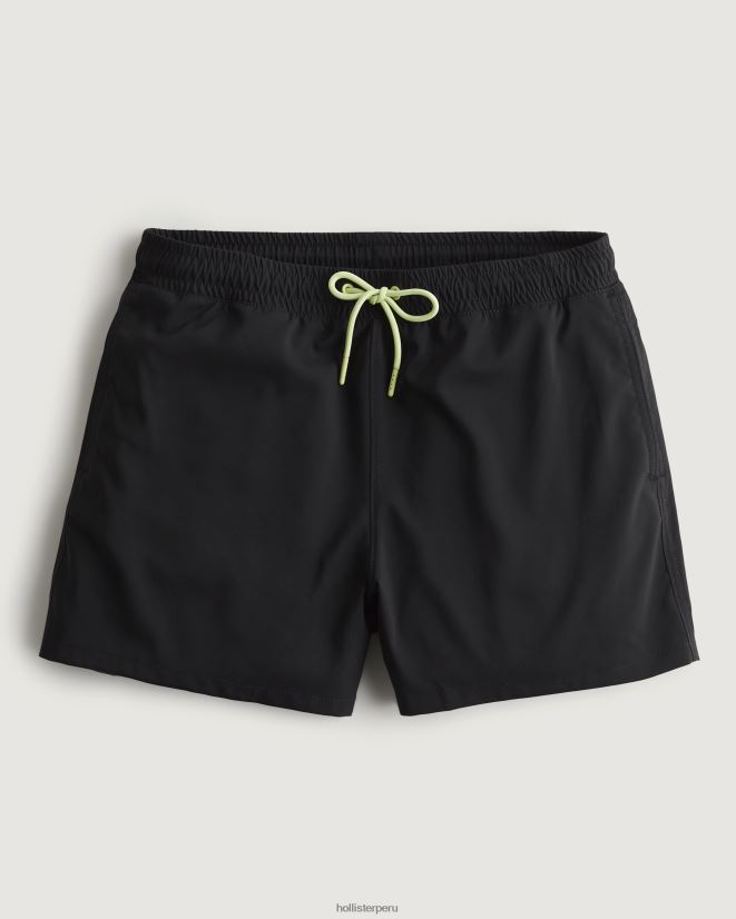 educación física Hollister bañador gilly hicks 5'' negro 086N621401 hombres fondos