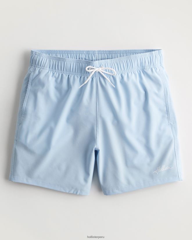 educación física Hollister traje de baño de guardia 5'' azul claro 086N621109 hombres fondos