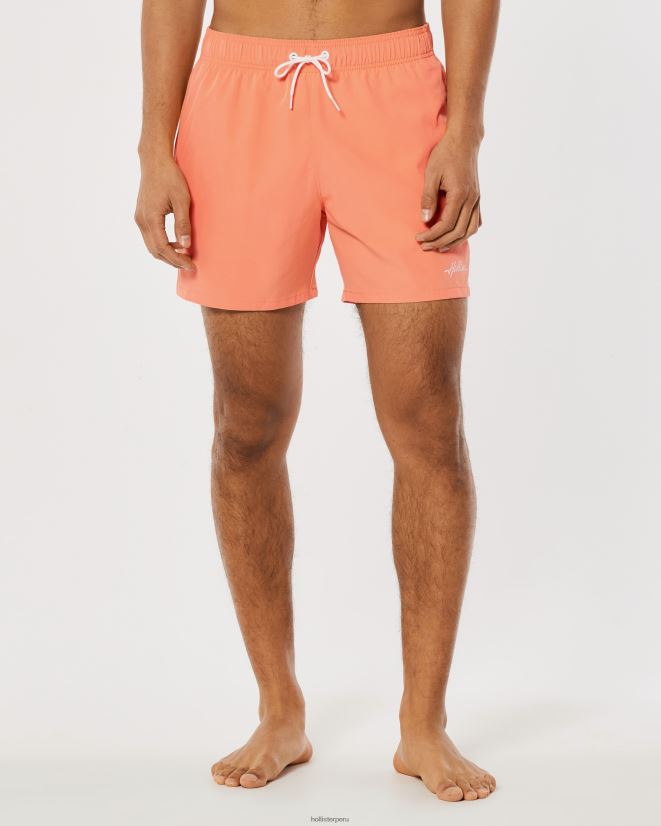 educación física Hollister traje de baño de guardia 5\'\' coral 086N621113 hombres fondos