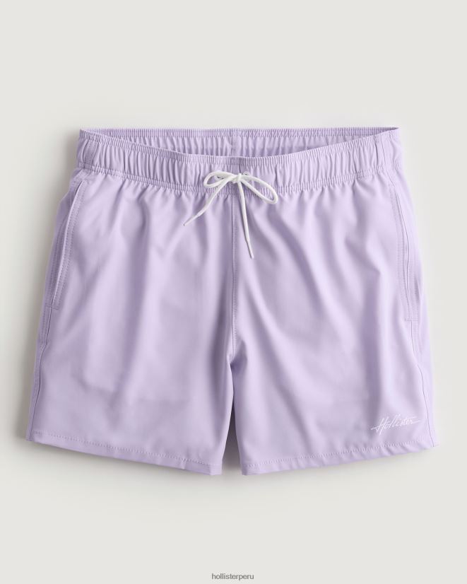 educación física Hollister traje de baño de guardia 5'' lila 086N621118 hombres fondos