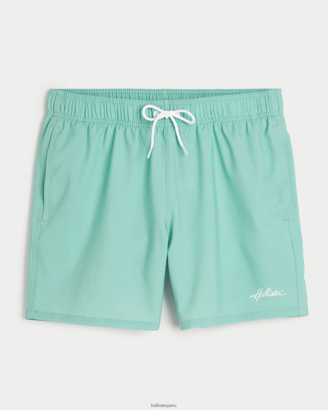educación física Hollister traje de baño de guardia 5'' turquesa 086N621121 hombres fondos