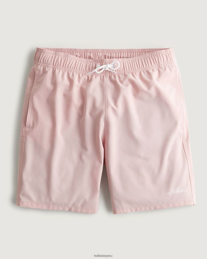 educación física Hollister traje de baño de guardia 7'' rosa 086N621309 hombres fondos