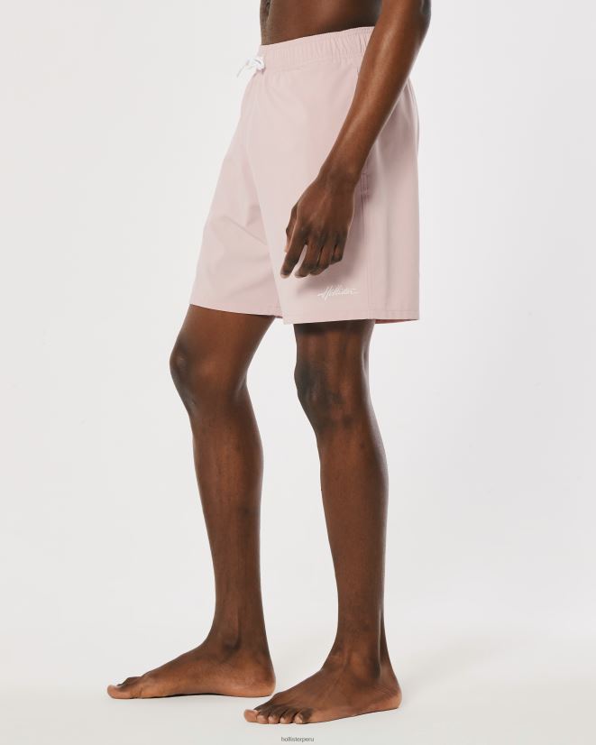educación física Hollister traje de baño de guardia 7\'\' rosa 086N621309 hombres fondos