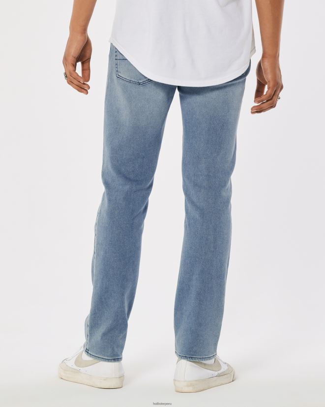 educación física Hollister como jeans rectos ajustados con lavado medio de punto lavado medio 086N621360 hombres fondos