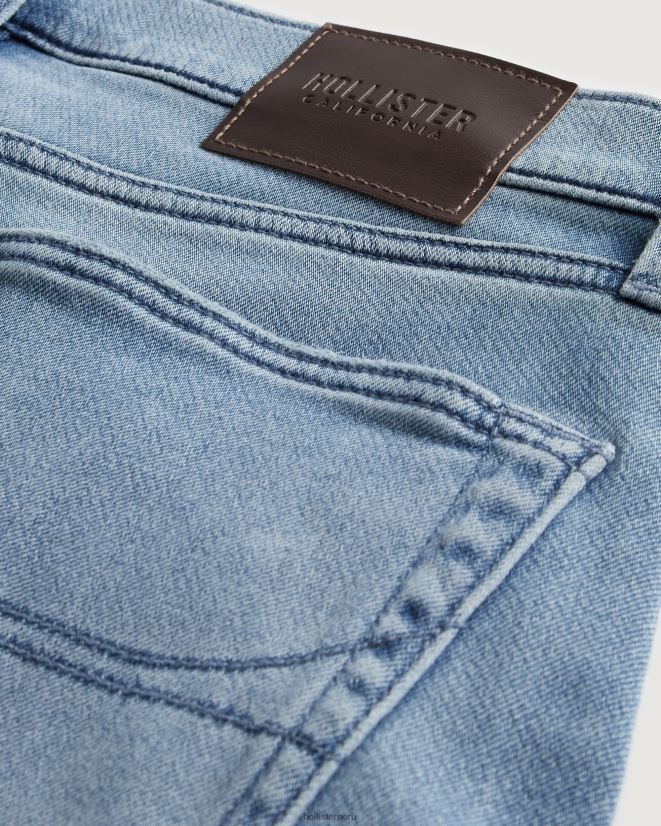 educación física Hollister como jeans rectos ajustados con lavado medio de punto lavado medio 086N621360 hombres fondos