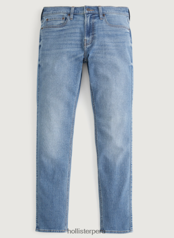educación física Hollister jeans ajustados con lavado medio lavado medio 086N621171 hombres fondos