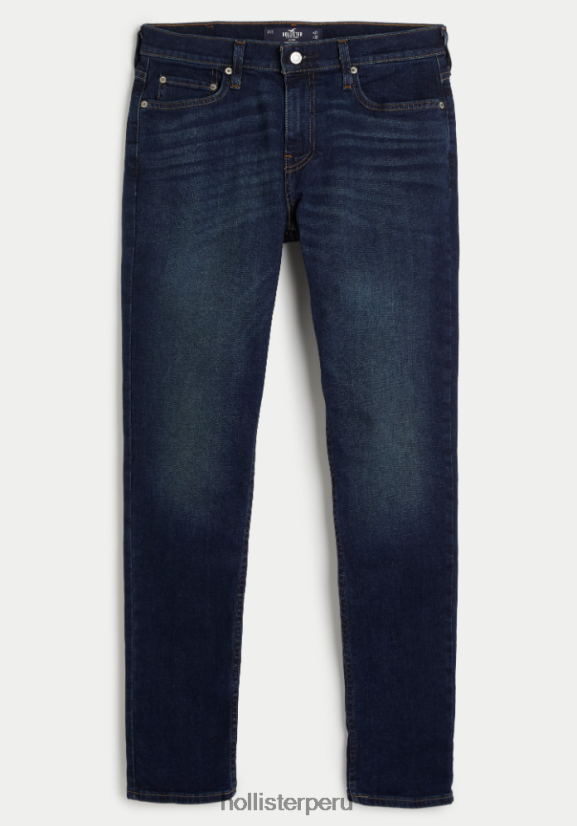 educación física Hollister vaqueros ajustados lavado oscuro 086N621364 hombres fondos