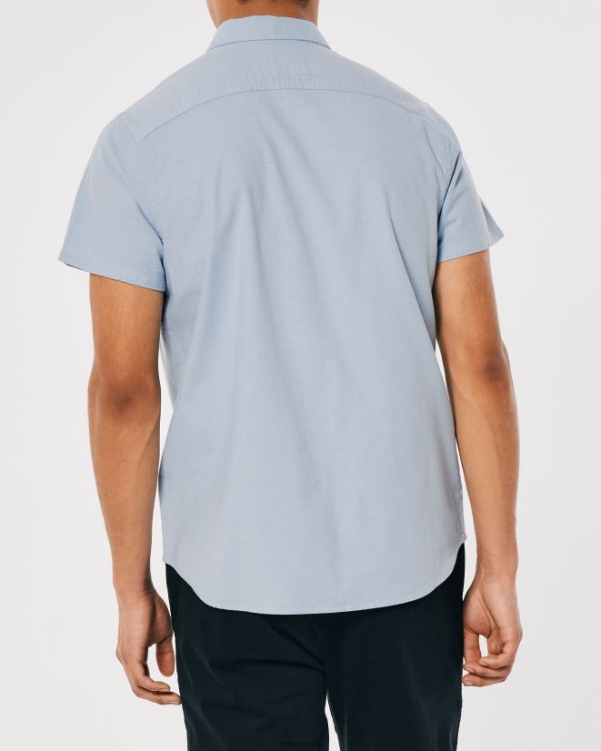 educación física Hollister camisa de manga corta azul claro 086N62987 hombres tapas