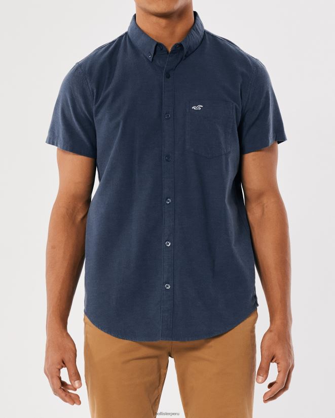 educación física Hollister camisa de manga corta con ícono del logo Armada 086N62923 hombres tapas