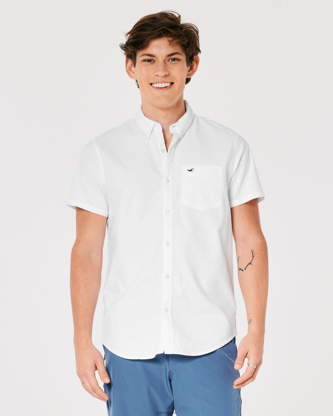 educación física Hollister paquete de 2 camisas oxford de manga corta multi 086N62913 hombres tapas