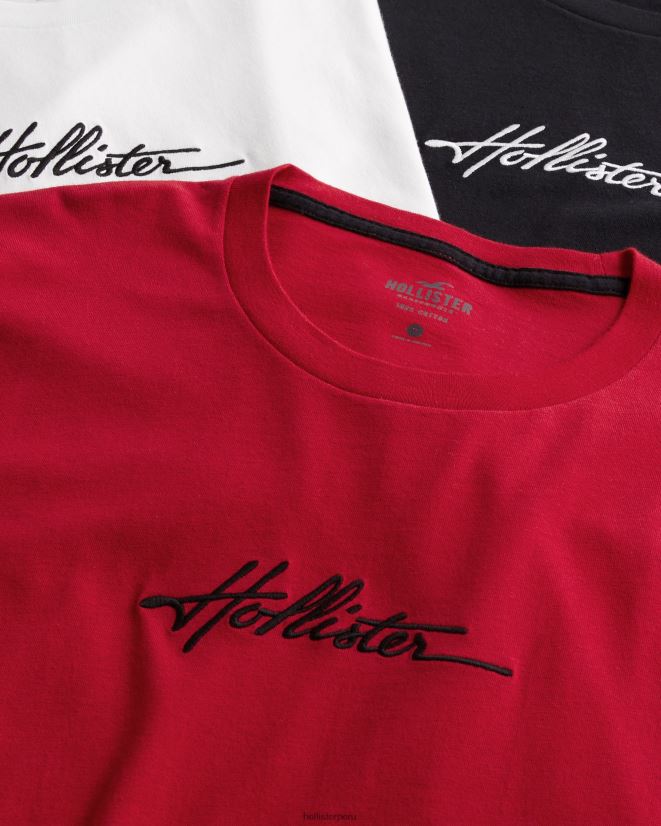 educación física Hollister camiseta con gráfico del logo paquete de 6 paquete de 6 logos 086N62908 hombres tapas