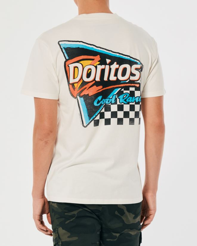 educación física Hollister camiseta relajada con estampado de doritos cool ranch doritos-blanco roto 086N621007 hombres tapas