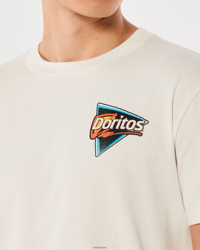 educación física Hollister camiseta relajada con estampado de doritos cool ranch doritos-blanco roto 086N621007 hombres tapas