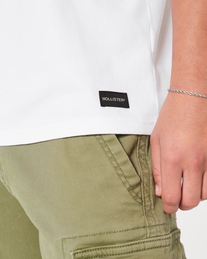 educación física Hollister camiseta refrescante relajada gris oscuro 086N62838 hombres tapas