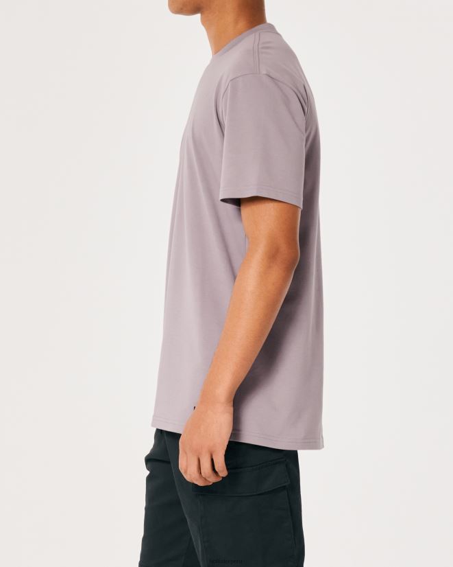 educación física Hollister camiseta refrescante relajada púrpura 086N62950 hombres tapas