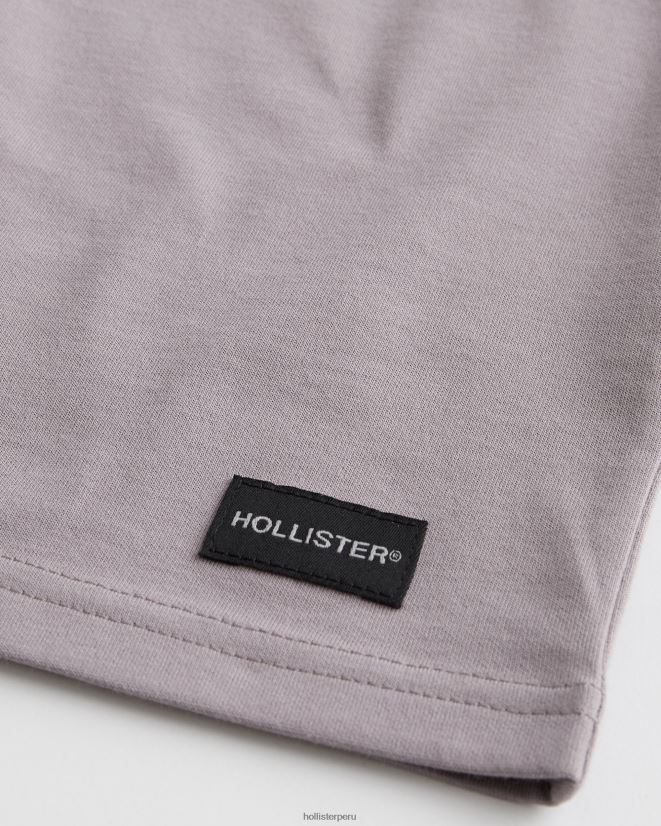 educación física Hollister camiseta refrescante relajada púrpura 086N62950 hombres tapas