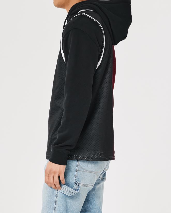 educación física Hollister camiseta sin mangas con gráfico de malla holgada ombre rojo a negro 086N621076 hombres tapas