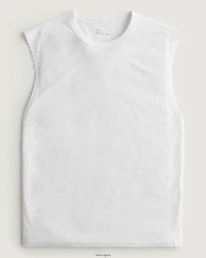 educación física Hollister camiseta sin mangas gilly hicks active essentials blanco 086N621065 hombres tapas