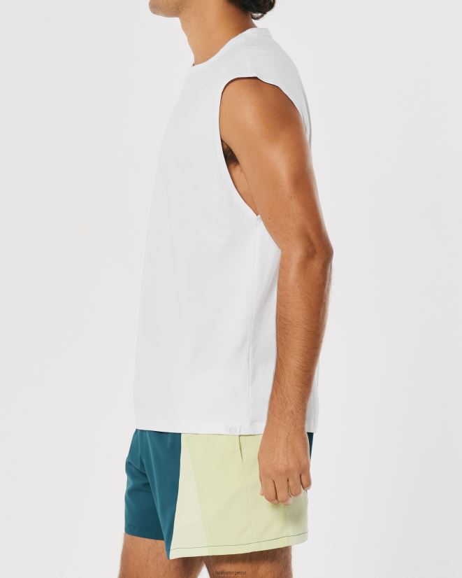 educación física Hollister camiseta sin mangas gilly hicks active essentials blanco 086N621065 hombres tapas