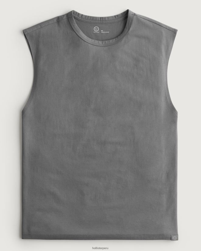 educación física Hollister camiseta sin mangas gilly hicks active essentials gris oscuro 086N62976 hombres tapas