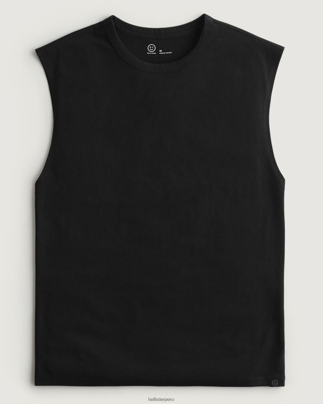 educación física Hollister camiseta sin mangas gilly hicks active essentials negro 086N621083 hombres tapas