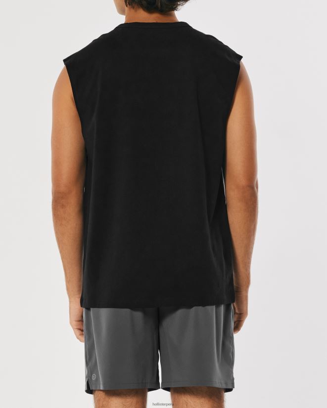 educación física Hollister camiseta sin mangas gilly hicks active essentials negro 086N621083 hombres tapas