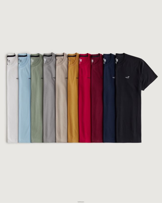 educación física Hollister paquete de 10 camisetas con logo e ícono icono del logotipo multi 10 086N62867 hombres tapas