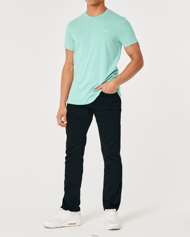 educación física Hollister playera con cuello redondo y logo icónico menta brezo 086N62852 hombres tapas