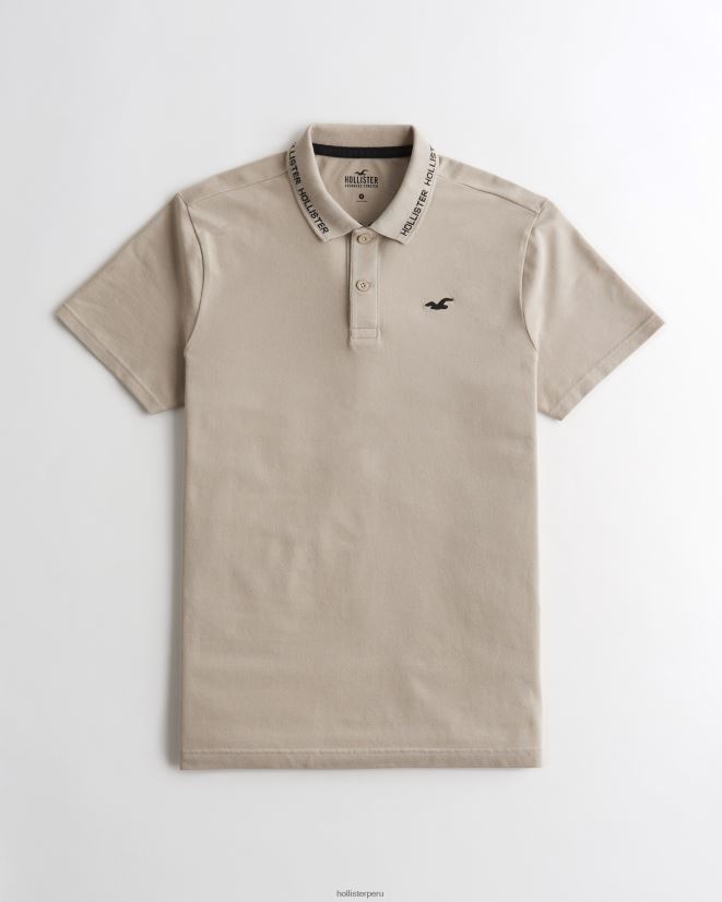 educación física Hollister polo con logo en la punta broncearse 086N621072 hombres tapas