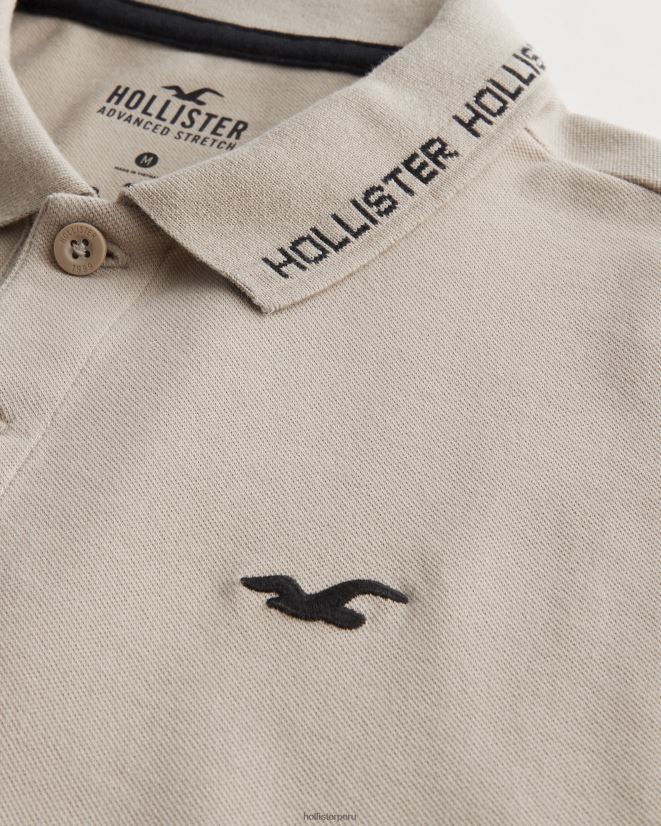 educación física Hollister polo con logo en la punta broncearse 086N621072 hombres tapas