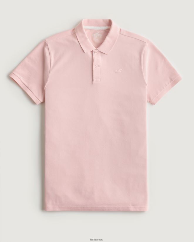 educación física Hollister polo icono del logotipo Rosa claro 086N621057 hombres tapas