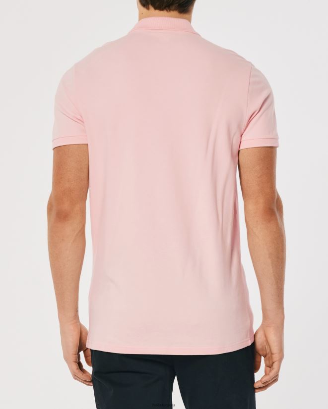 educación física Hollister polo icono del logotipo Rosa claro 086N621057 hombres tapas