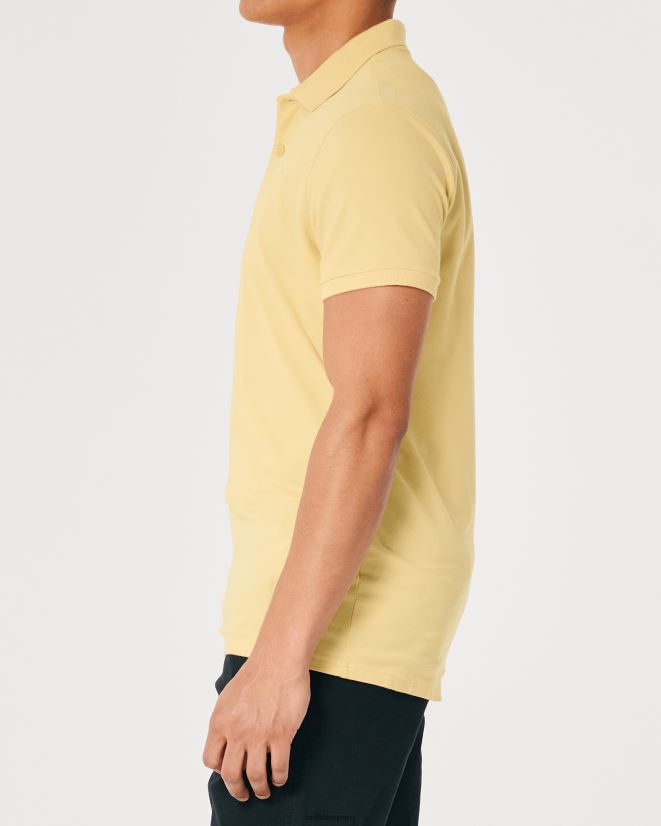 educación física Hollister polo icono del logotipo amarillo 086N62945 hombres tapas