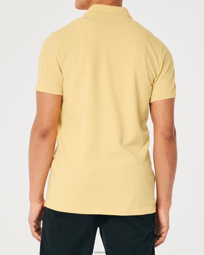 educación física Hollister polo icono del logotipo amarillo 086N62945 hombres tapas