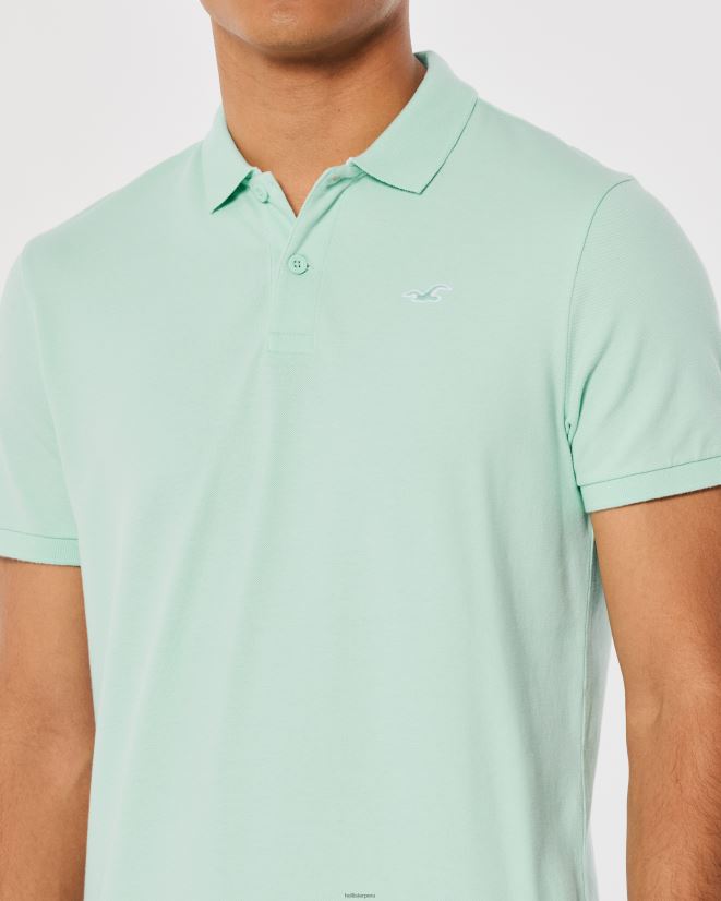 educación física Hollister polo icono del logotipo menta 086N62804 hombres tapas