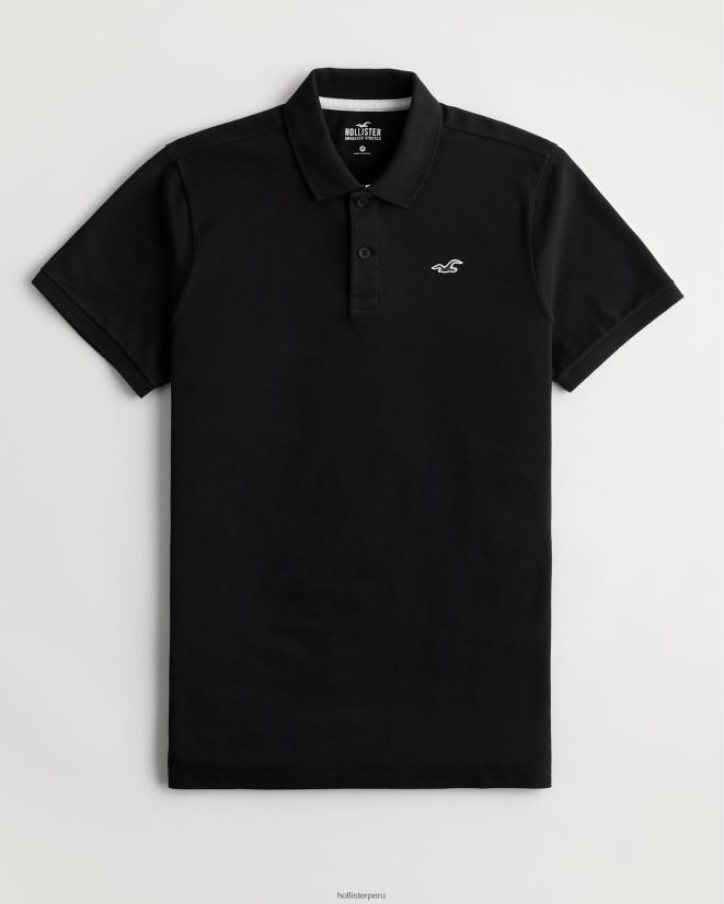 educación física Hollister polo icono del logotipo negro 086N62796 hombres tapas