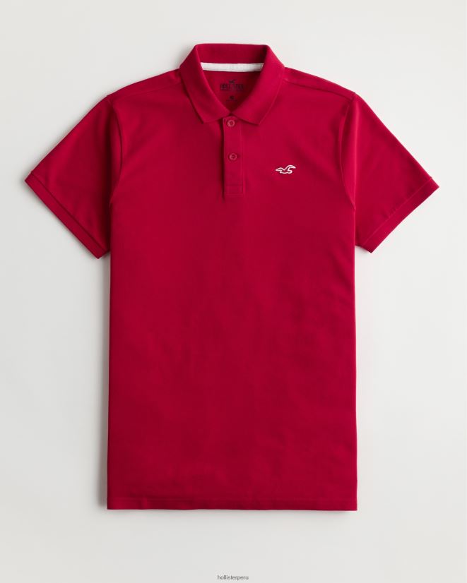 educación física Hollister polo icono del logotipo rojo 086N62802 hombres tapas