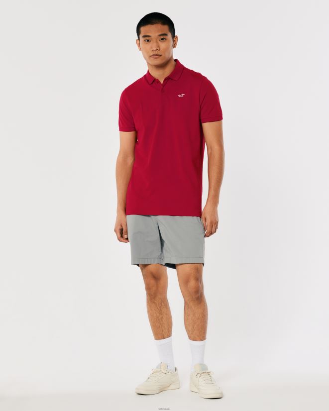 educación física Hollister polo icono del logotipo rojo 086N62802 hombres tapas
