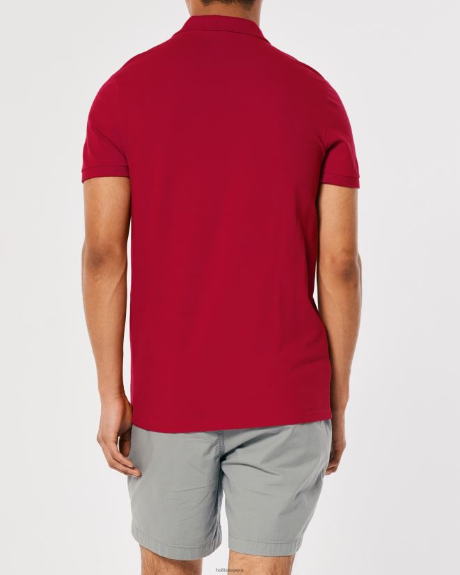 educación física Hollister polo icono del logotipo rojo 086N62802 hombres tapas