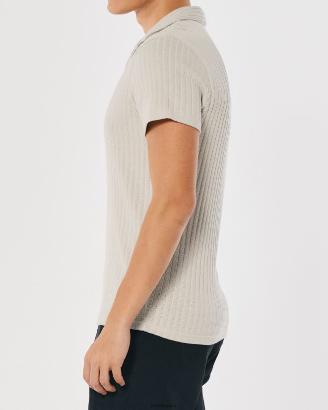 educación física Hollister polo tejido con cuello johnny broncearse 086N62953 hombres tapas