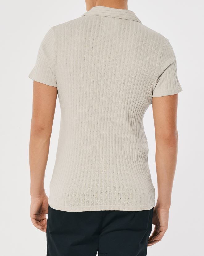 educación física Hollister polo tejido con cuello johnny broncearse 086N62953 hombres tapas