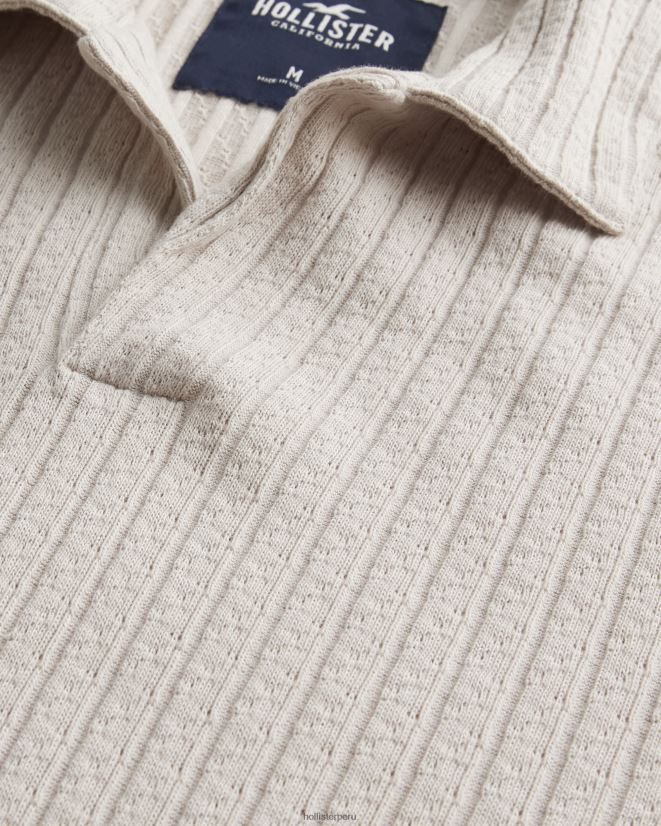 educación física Hollister polo tejido con cuello johnny broncearse 086N62953 hombres tapas